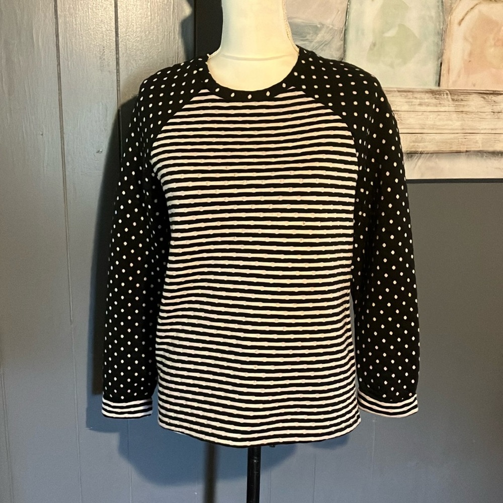 Boden size 6 tan and black top